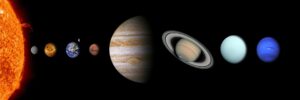 太陽-水星-金星-地球-火星-木星-土星-天王星-海王星